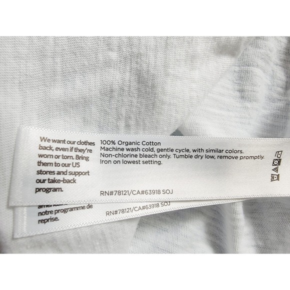 Eileen Fisher 2X Organic Cotton Jersey Stretch Short Sleeve White T-Shirt 2X - Picture 6 of 6